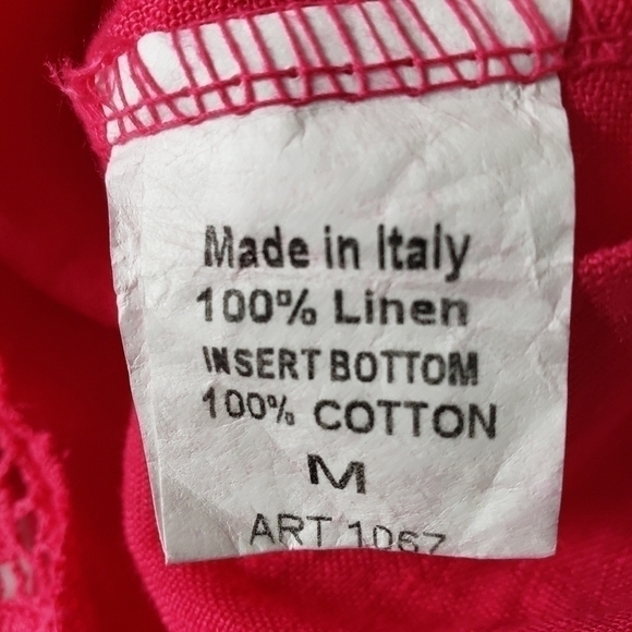 Terzo Millennio Linen Womans  Tunic Top Size M - Picture 8 of 8